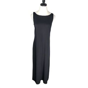 Mary McFadden Collec Black White Sporty Column Maxi Dress 6 Chic Minimalist Vtg
